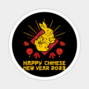 Good Luck Zodiac Happy Chinese New Year of the Rabbit 2023 Magnet